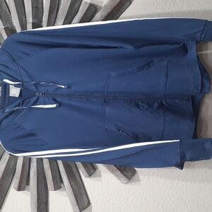 Daisy Fuentes Navy Blue Hoodie Zip-up Jacket